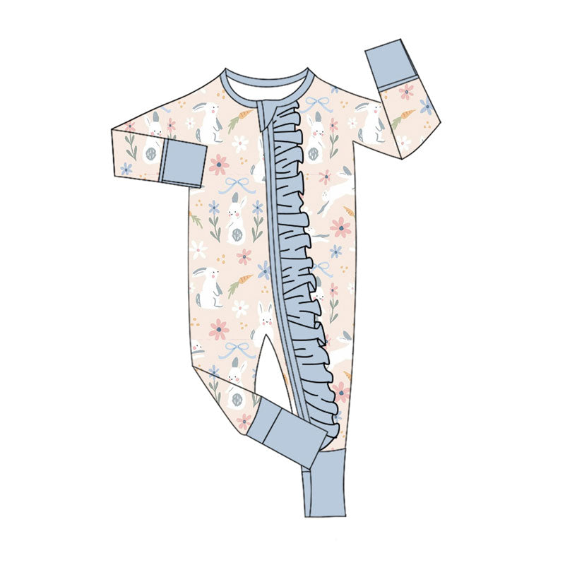 Easter bunny toddle baby long sleeve romper