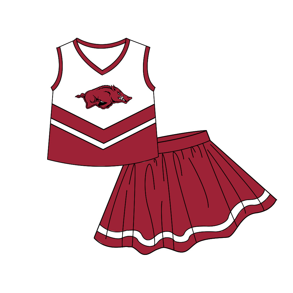 baby girls team cheer skirt outfit add liner shorts