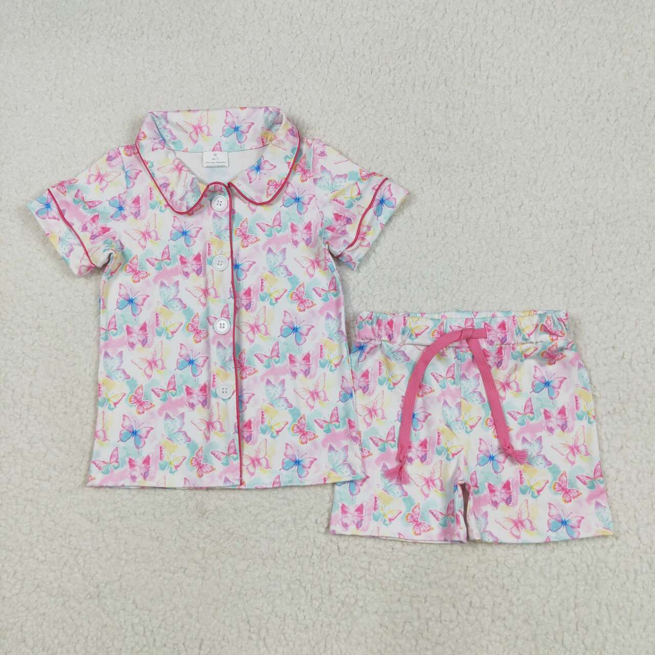 Girls butterfly pajama set outfit