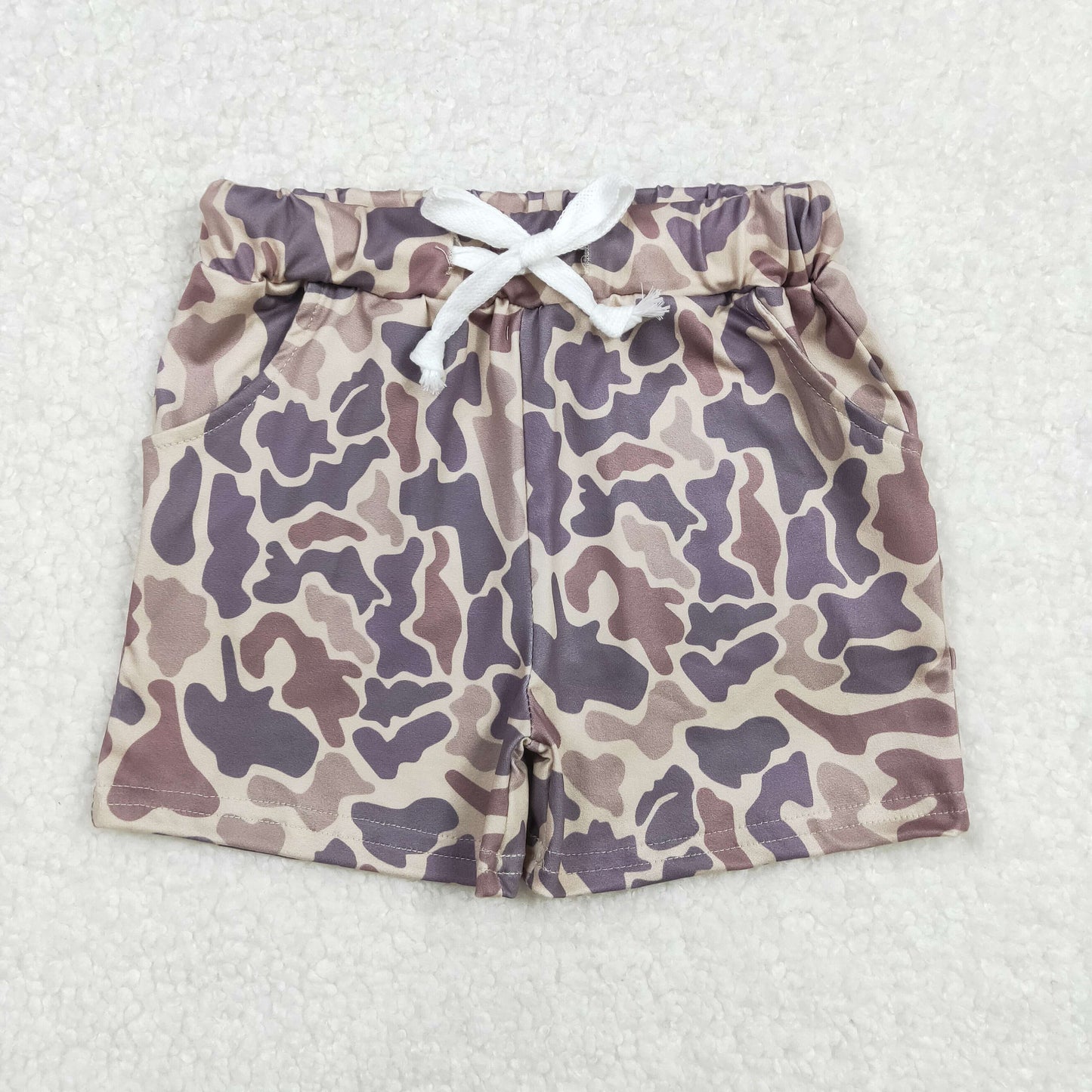 baby boy dark grey camo summer shorts