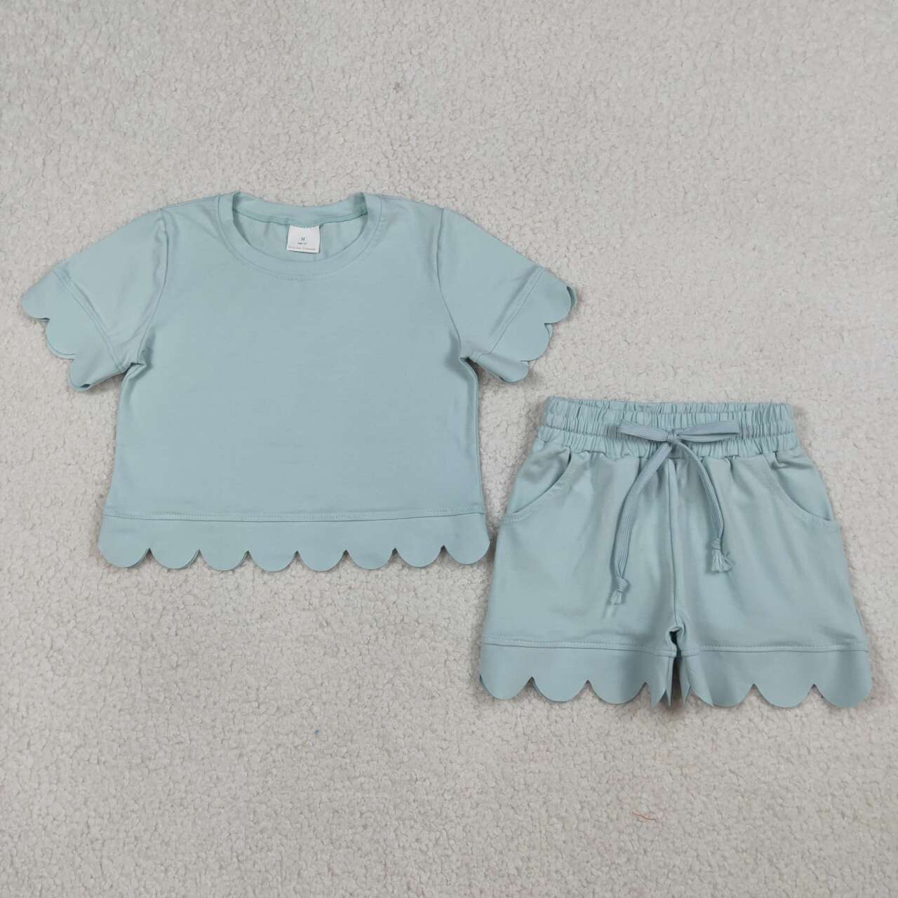 Blue color toddle baby girls summer outfit