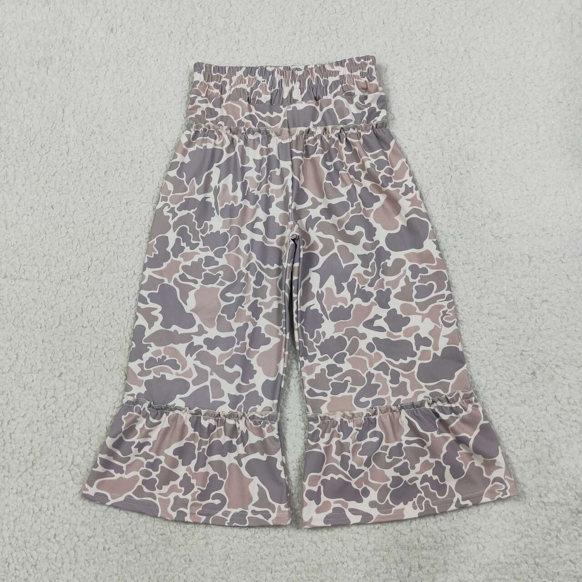 Girls camo print yoga flare pants