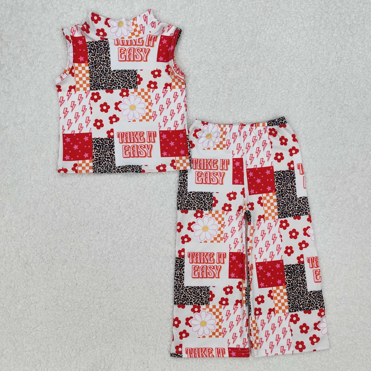 Take it easy baby girls summer clothes set