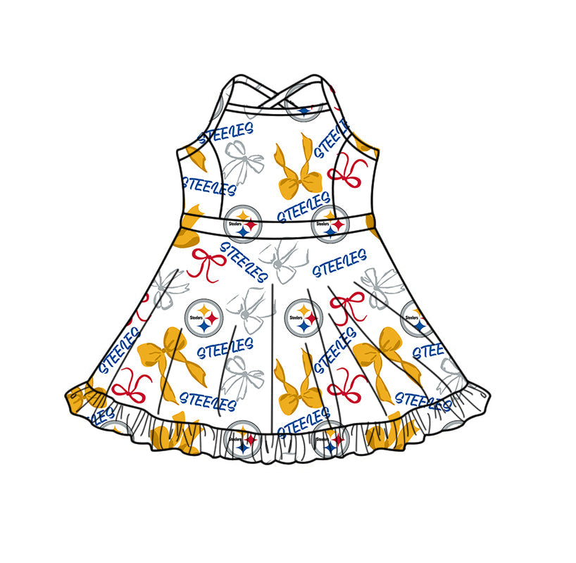Toddle girls wholesale custom team design dress