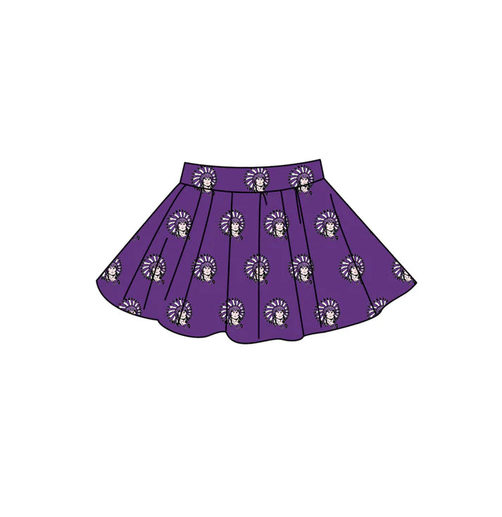 Adult custom team print summer skorts add shorts inside