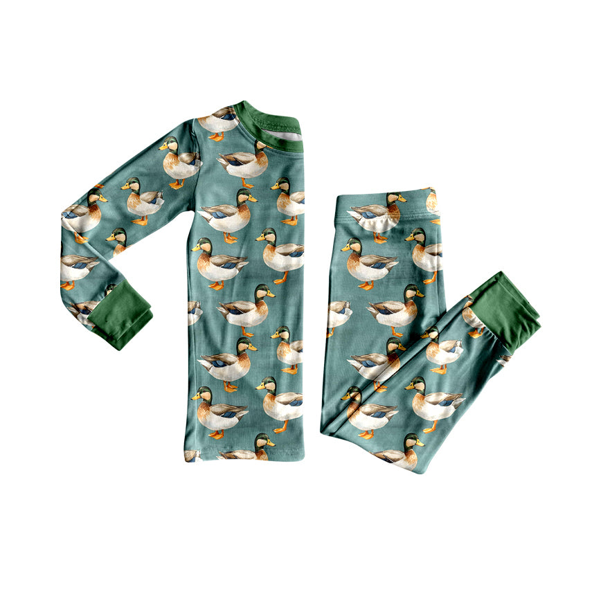 Toddle kids mallard duck design design pajama set outfit