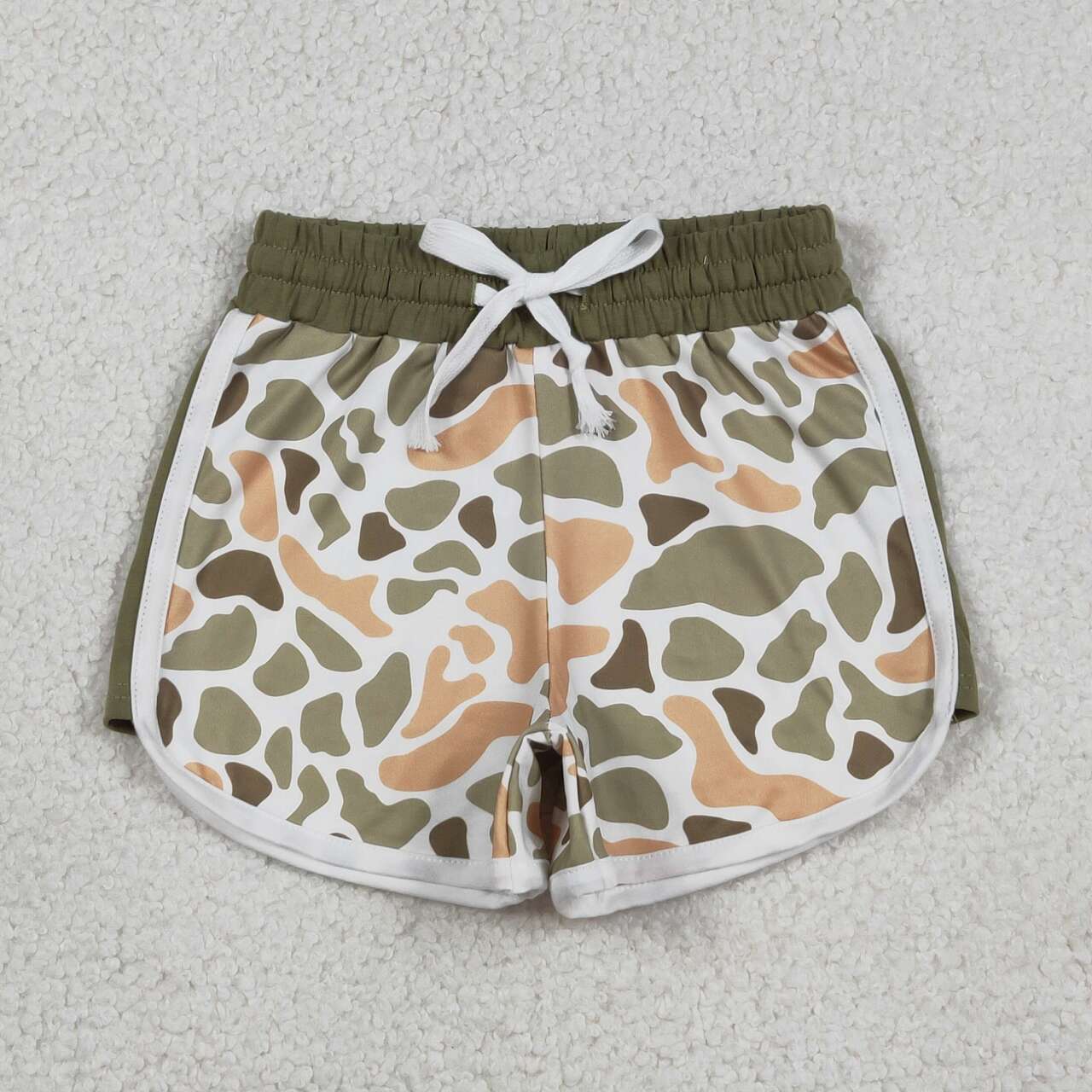 Toddle baby boy light green camo summer shorts