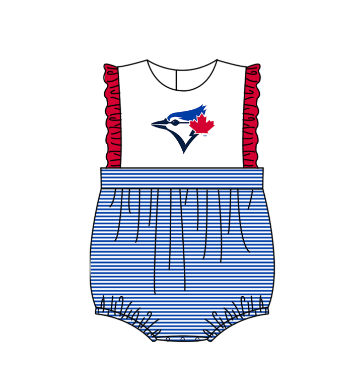 Toronto Blue Jays Team design toddle baby girl summer romper