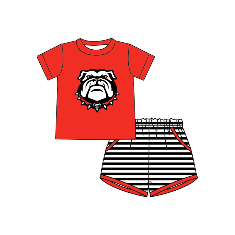 Custom team top matching shorts boy summer outfit