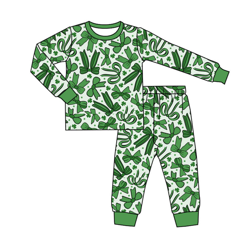 Saint Patrick's Day kids long sleeve pajama set wholesal factory price