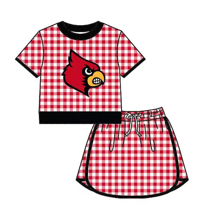Custom team top matching skorts girl summer outfit