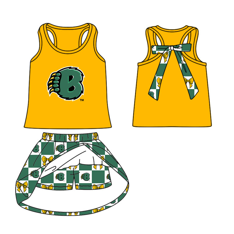 baby girls team cheer skirt outfit add liner shorts