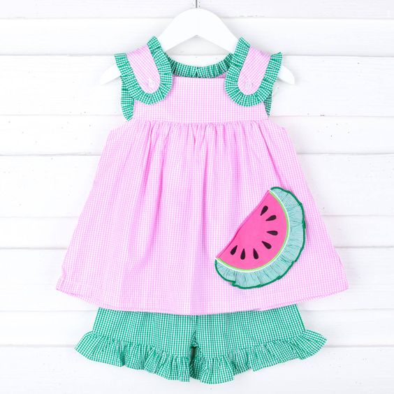 wholesale girls watermelon summer clothes