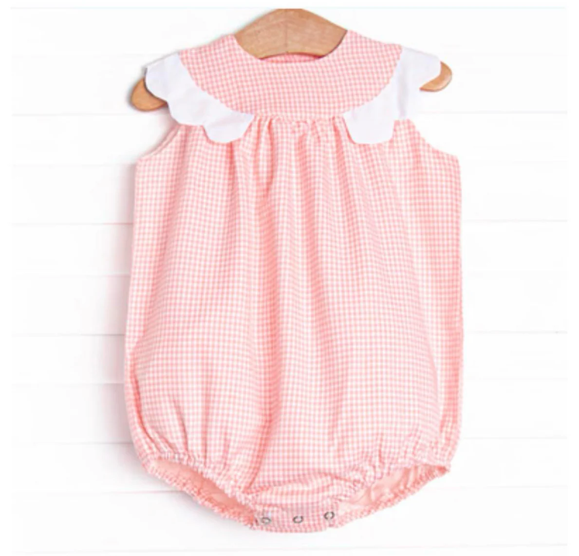 toddle baby girl pink plaid romper