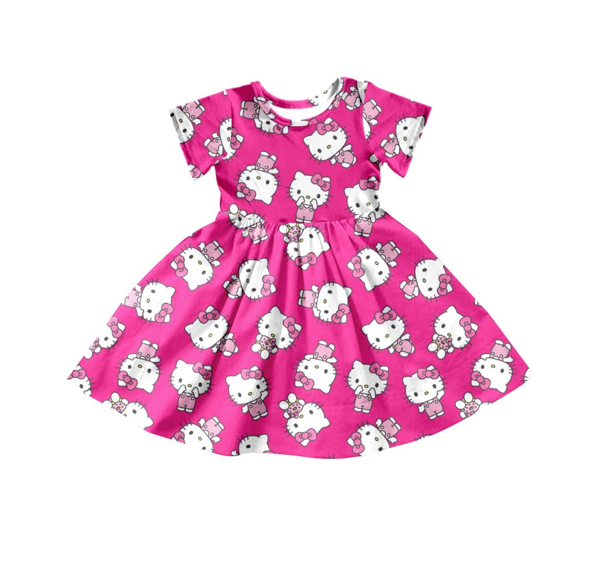 Baby girl short sleeve cartoon dress