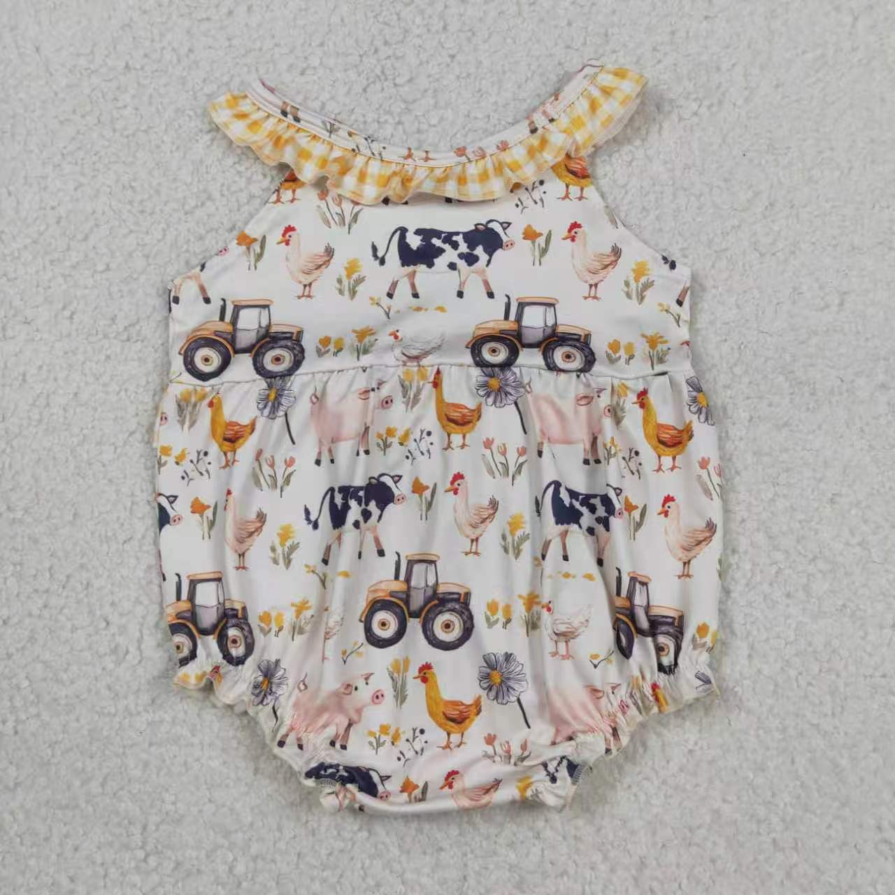 Farm chicken tractor design girls summer dress