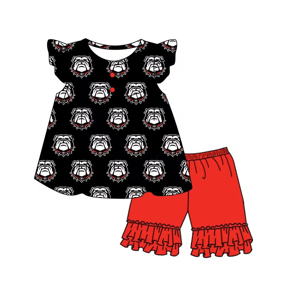 infant baby girl colleague team dog outfi