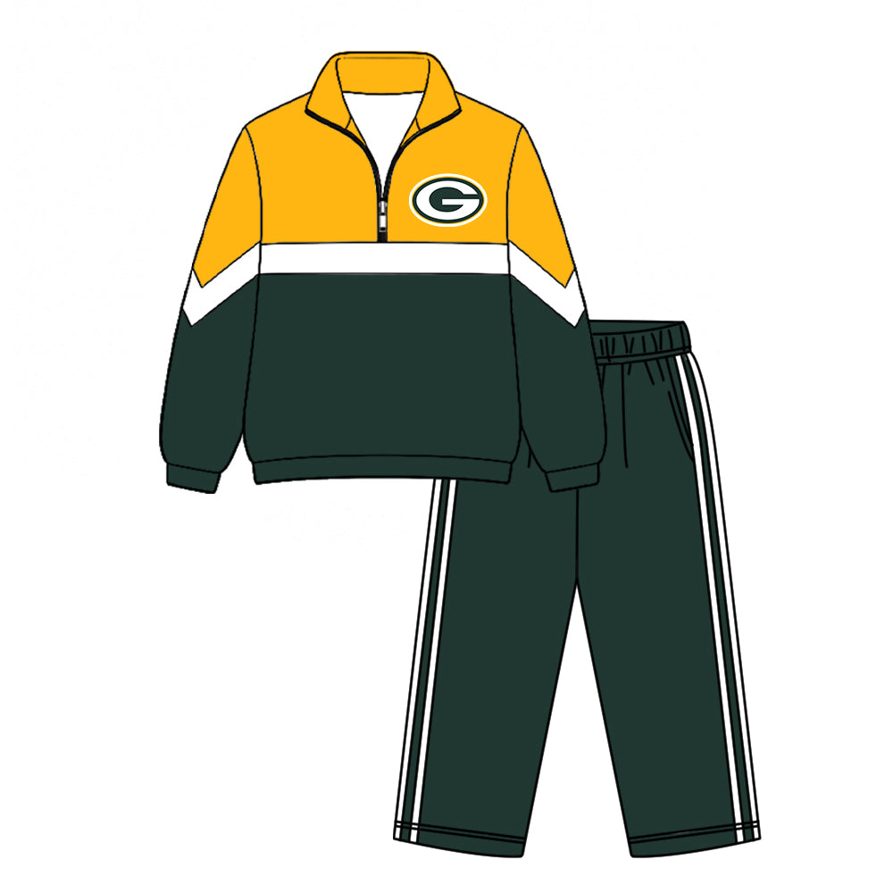 Toddle kids custom Packers team design long sleeve outfit