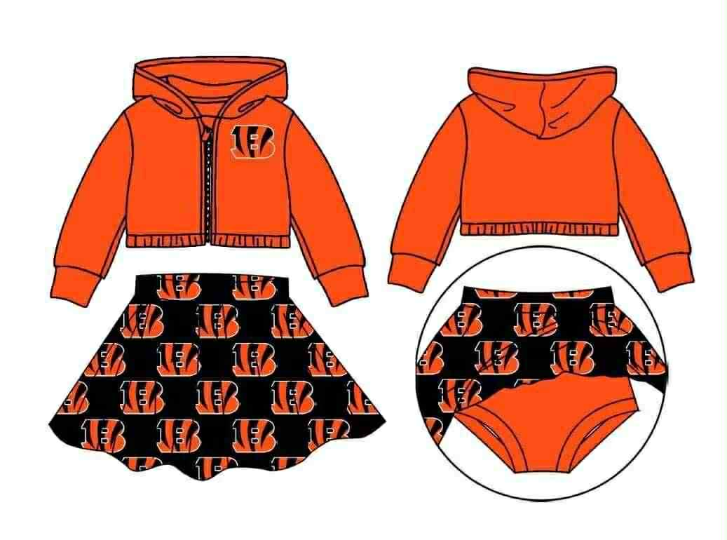 toddle girls cheer team skirt set