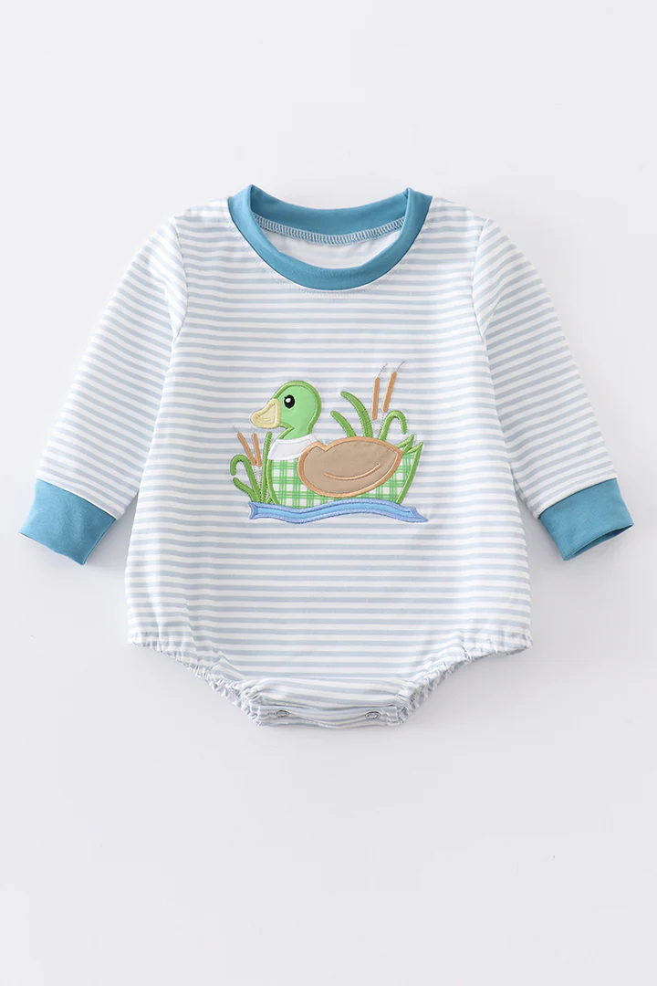 toddle boy mallard duck long sleeve romper