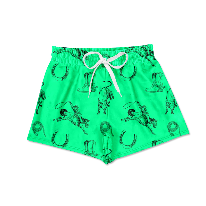 cowboy western summer swim trunks