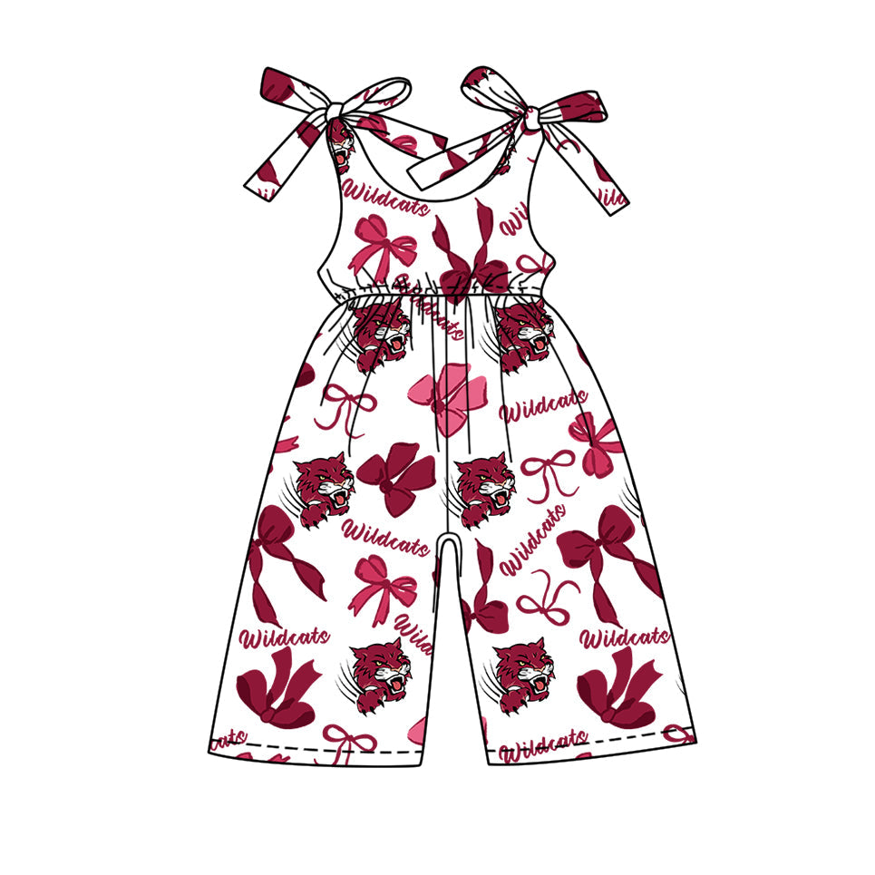 toddle girls customn team print jumpsuit wholesale factory price