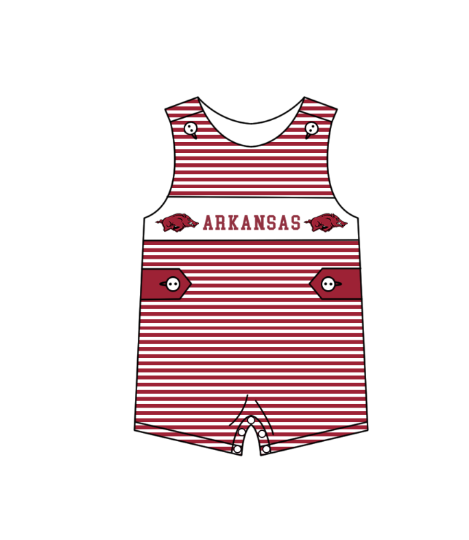Custom collegiate team design toddle boy summer romper