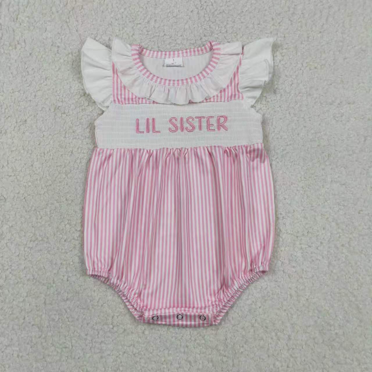 Big sister smocked design girls summer dress
