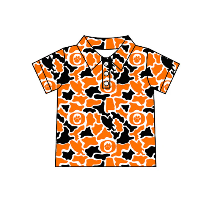 Kids baby short sleeve custom team pullover top