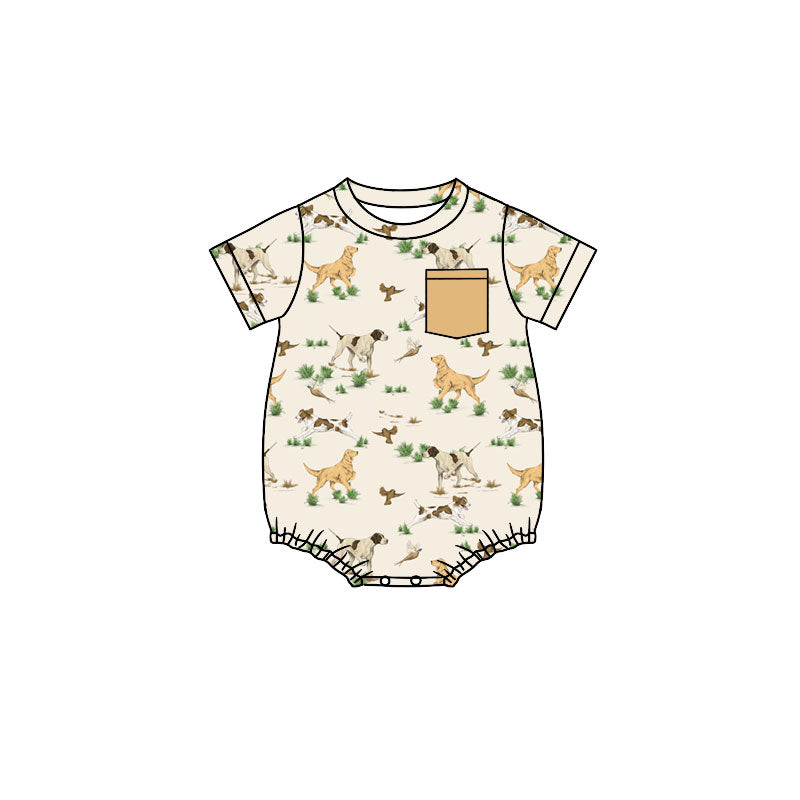 Toddle baby boy duck dog hunting season romper wholesale factory price