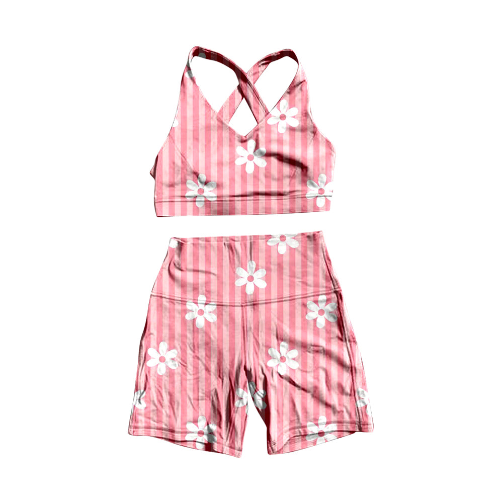 Flower design baby girls wholesale summer swimwear