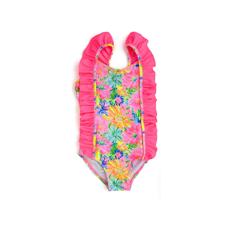infant baby girls floral one piece summer bathing suit