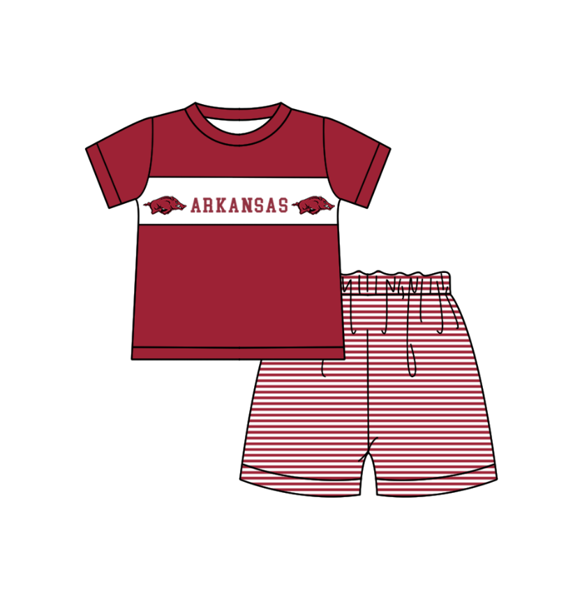 Custom team top matching shorts boy summer outfit