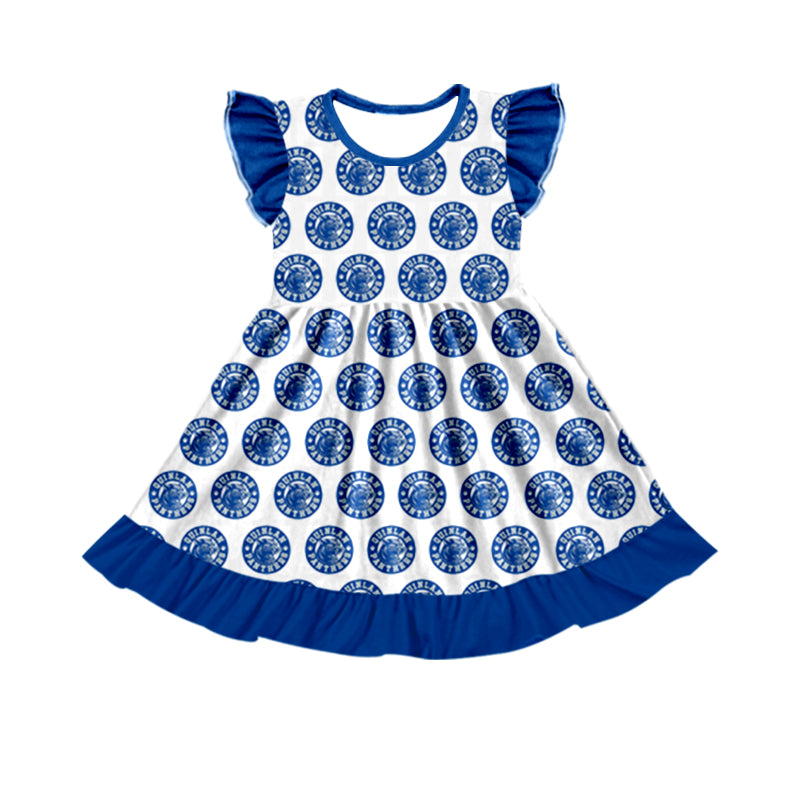 baby girl colleague team blue dress