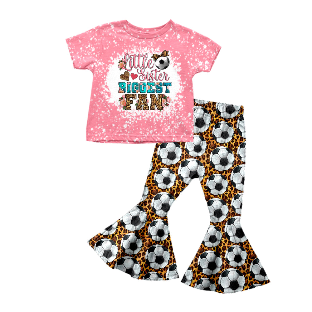 baby girls short sleeve soccer sports outfit