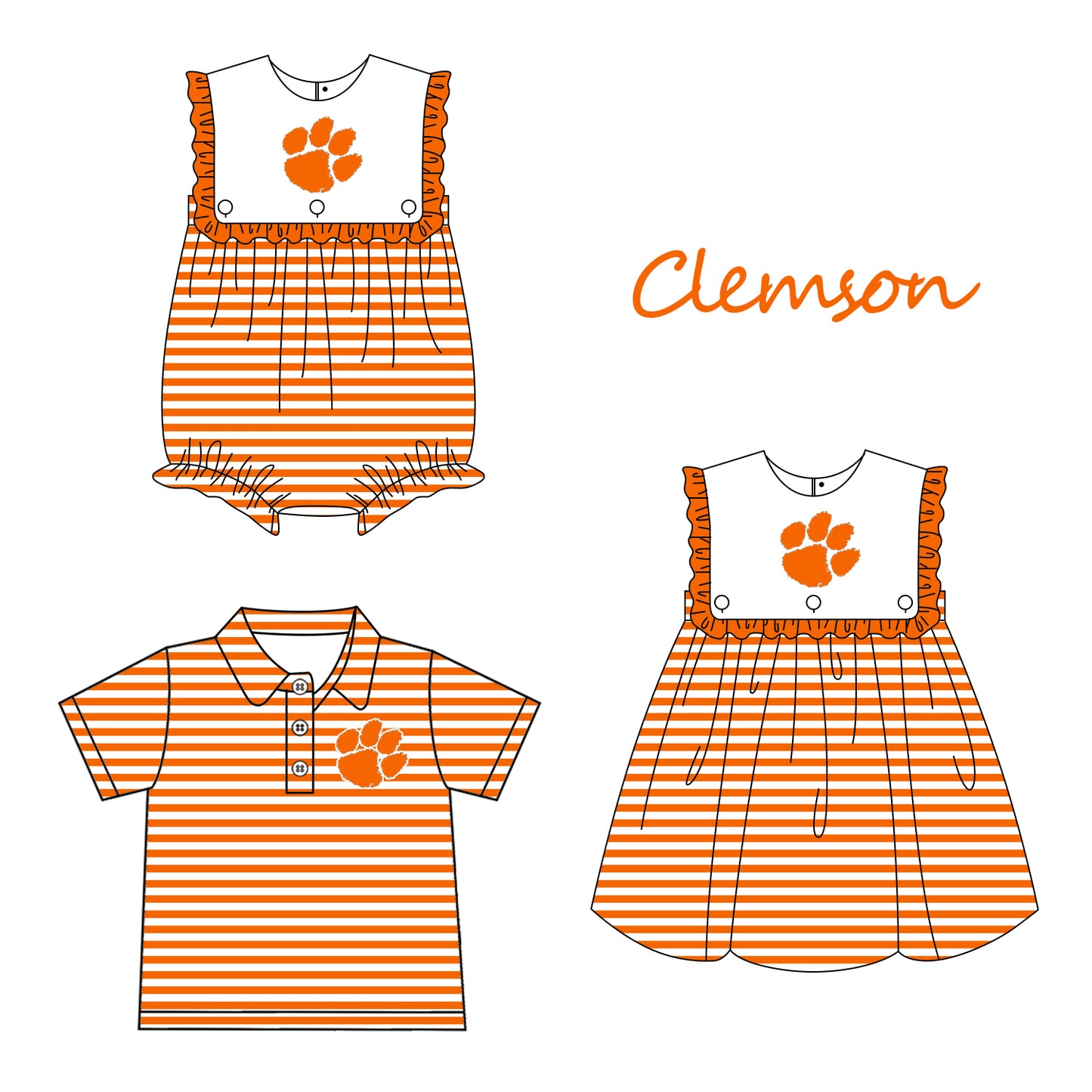 Sister brother college team matching sibling clothes