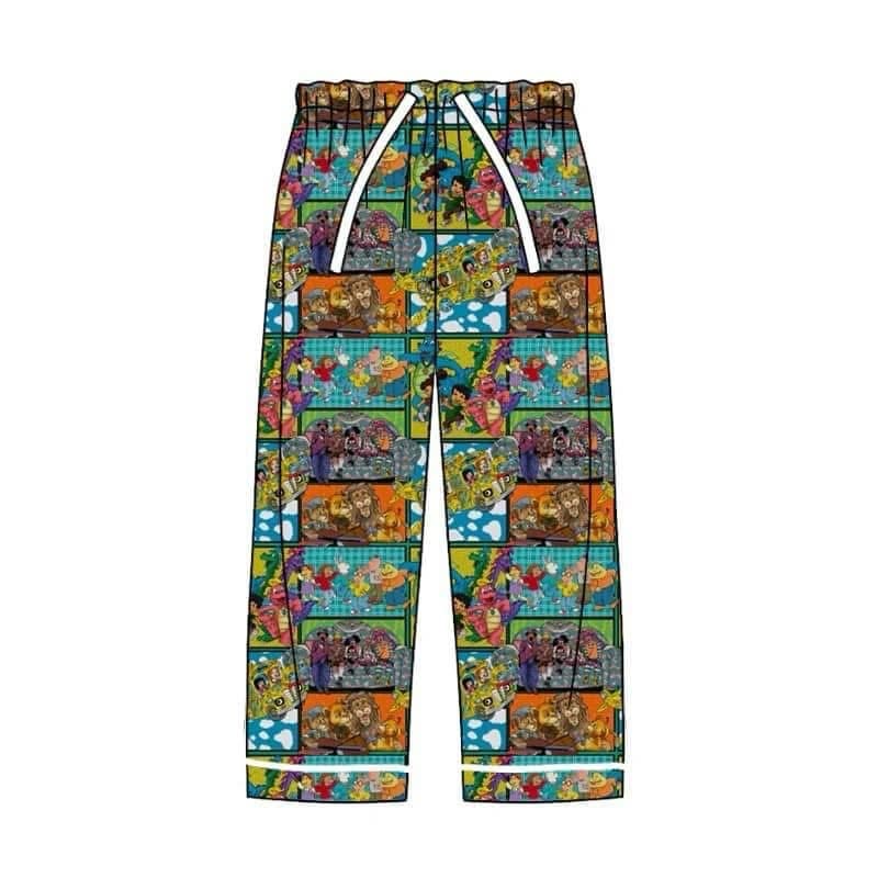 adult women cartoon milk silk long pants