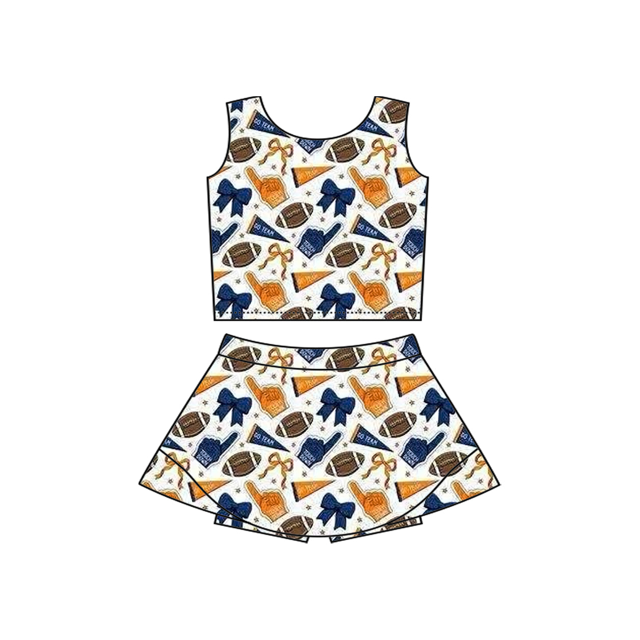 baby girls cheer skirt outfit add liner shorts