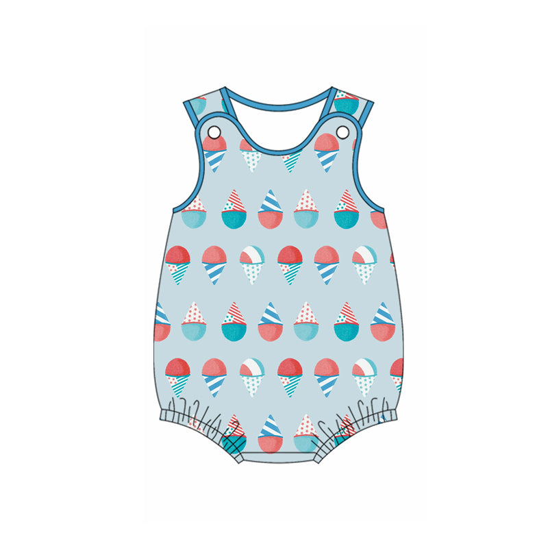 Popsicle design kids baby July 4th holiday romper