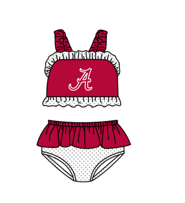 Baby girls wholesale two pieces custom team summer swimwear