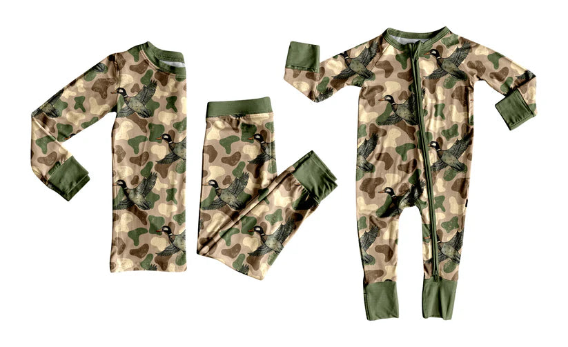 Toddle kids mallard duck camo design matching outfit