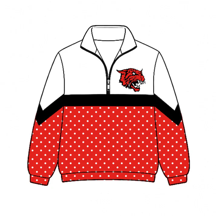 Kids Kirbyville Wildcat team style long sleeve pullover top