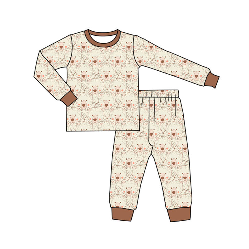 Beer design kids pajama set wholesal factory price