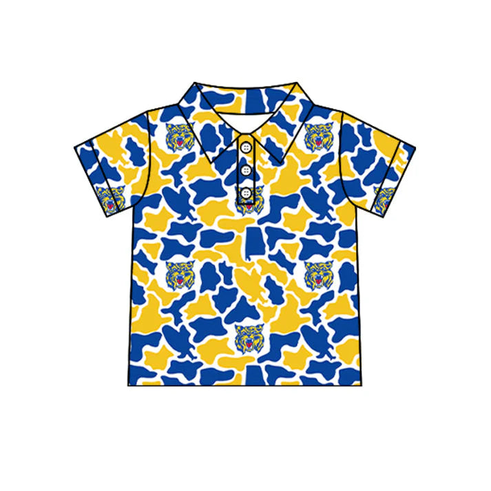 Kids baby short sleeve custom team pullover top