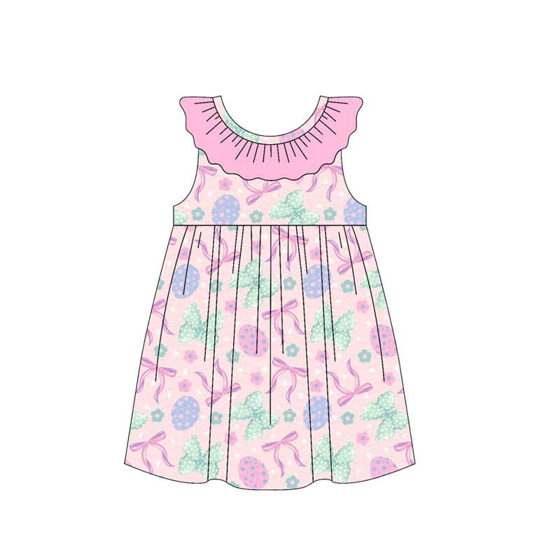 wholesale kids clothes custom easter eggs design dress