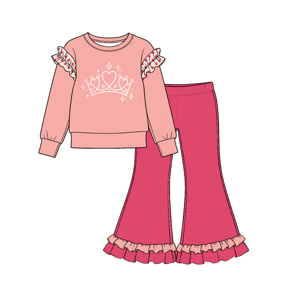 Princess design girl long sleeve outfit preorder