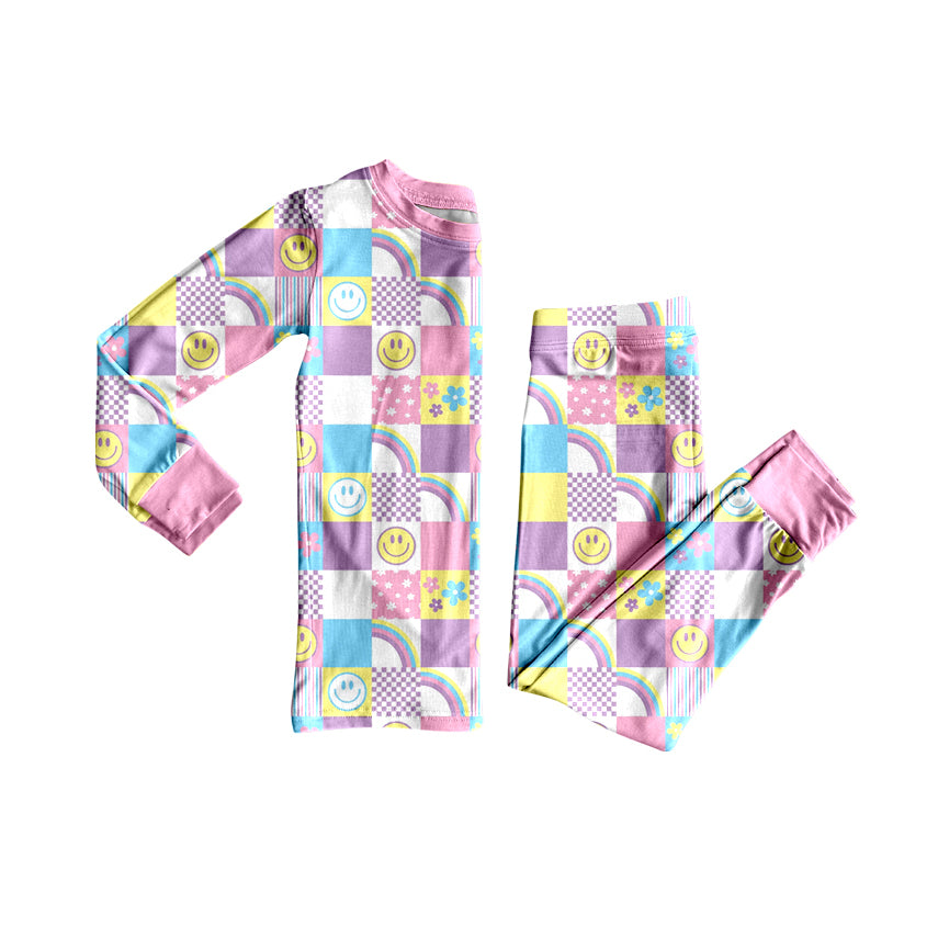Toddle kids smile face design design pajama set outfit