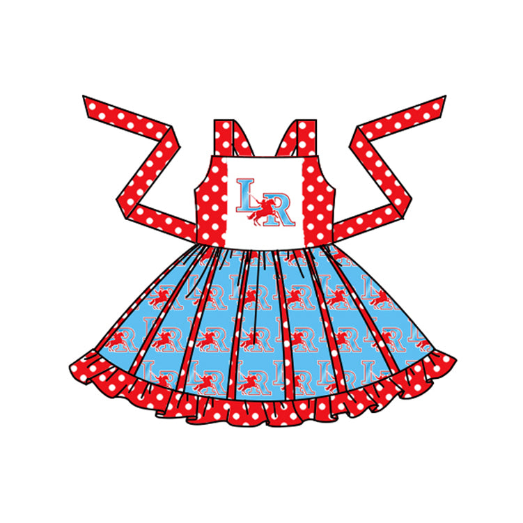 toddle girls short sleeve LR team design dress