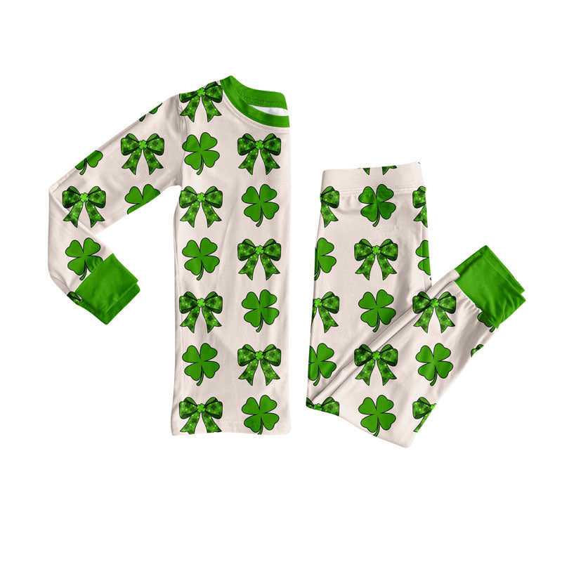 Saint Patrick's Day kids long sleeve pajama set wholesal factory price