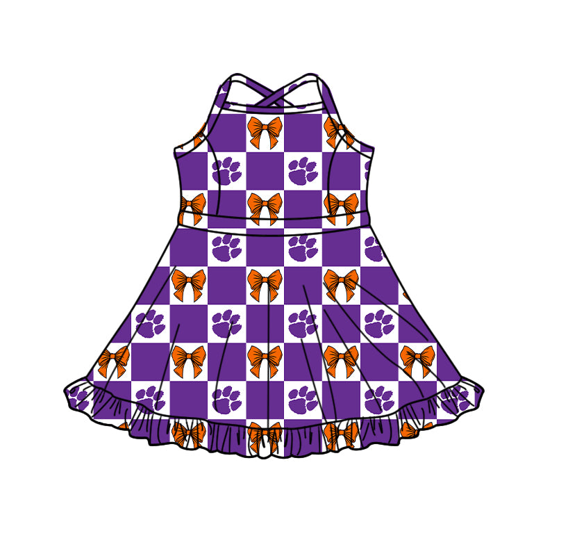 Toddle girls wholesale custom team design yoga dress